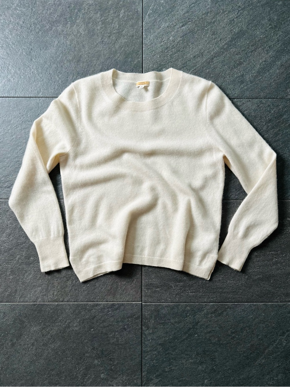J.Crew 100% Cashmere Crewneck Sweater Women’s XL Ivory
